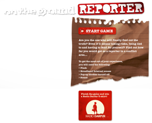 On the Ground Reporter Game _Darfur